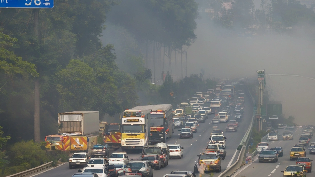 Incêndio na Linha Amarela Causa Caos no Tráfego no Rio de Janeiro